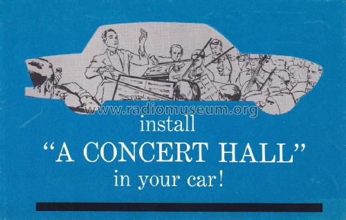 Install 'A Concert Hall' in your car Blaupunkt USA Prospekt 1962; Blaupunkt Ideal, (ID = 2911244) Paper