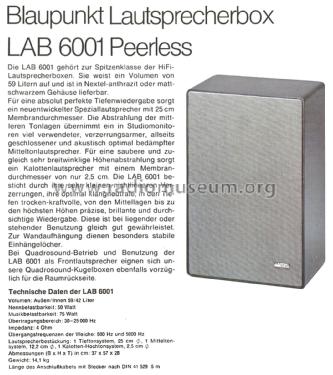 LAB6001 7.623.950; Blaupunkt Ideal, (ID = 2226420) Speaker-P