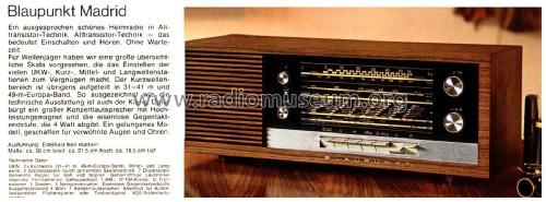 Madrid 7.626.300; Blaupunkt Ideal, (ID = 2594754) Radio