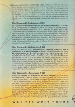 Mit Blaupunkt Autoradio auf Reise und Urlaub Prospekt 1953; Blaupunkt Ideal, (ID = 3083316) Paper