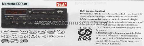 Montreux RDR49 7.648.893.410; Blaupunkt Ideal, (ID = 2727594) Autoradio