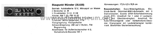 Münster 7.635.620.010; Blaupunkt Ideal, (ID = 3028623) Car Radio