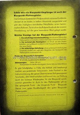 Musik nach Wunsch Der Blaupunkt Platten-Spieler ....und Abends wird getanzt; Blaupunkt Ideal, (ID = 3072509) Paper