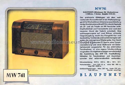 MW741; Blaupunkt Ideal, (ID = 3093812) Radio