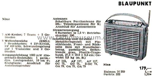 Nixe 21510; Blaupunkt Ideal, (ID = 2676794) Radio