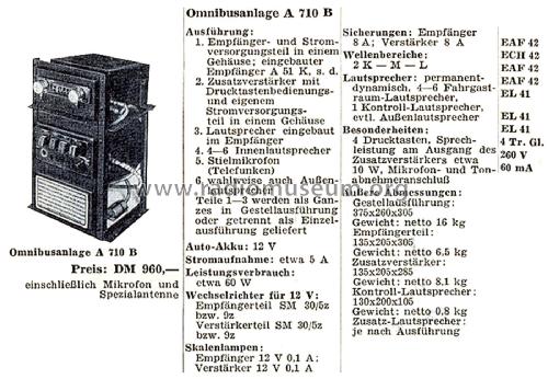 Omnibusanlage A710B; Blaupunkt Ideal, (ID = 2227596) Car Radio