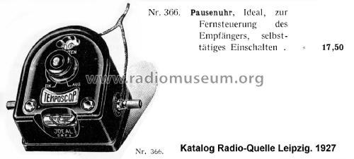 Pausenuhr Temposcop ; Blaupunkt Ideal, (ID = 2138098) Diverses