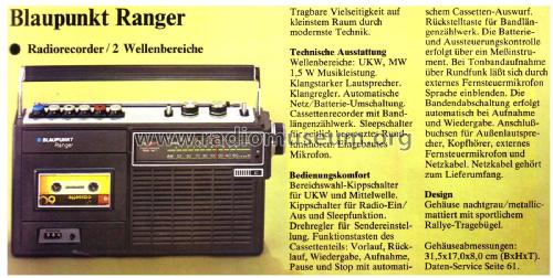 Ranger 7.655.030; Blaupunkt Ideal, (ID = 2604389) Radio