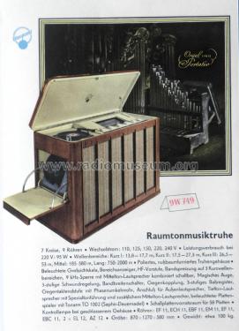 Raumtonmusiktruhe 9W749; Blaupunkt Ideal, (ID = 3085071) Radio