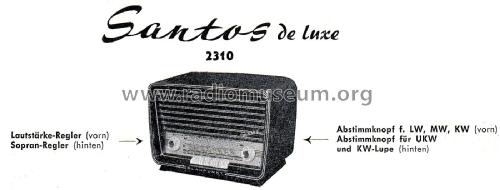 Santos de Luxe 2310; Blaupunkt Ideal, (ID = 2593025) Radio