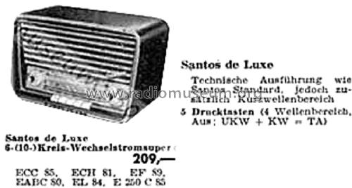 Santos de Luxe 2310; Blaupunkt Ideal, (ID = 2593028) Radio