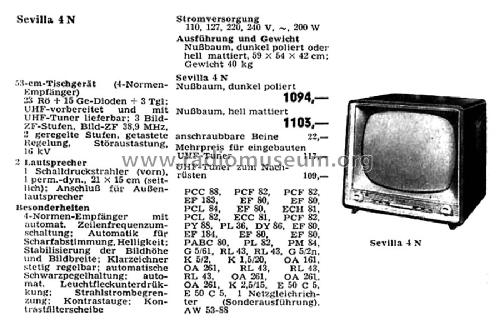 Sevilla 110° 4N 70444; Blaupunkt Ideal, (ID = 2520855) Television