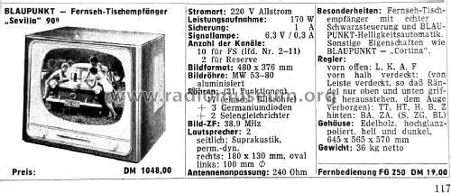 Sevilla 90° 7350; Blaupunkt Ideal, (ID = 3086344) Television