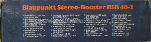 Stereo Booster BSB 40-2 7.607.378.110; Blaupunkt Ideal, (ID = 2686202) Ampl/Mixer