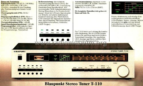 Stereo Tuner T-110 7.629.120; Blaupunkt Ideal, (ID = 2600268) Radio