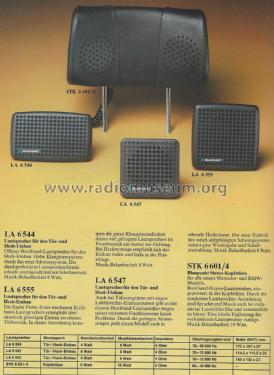 Recaro Kopfstützen-Lautsprecher STK6601 , STK6604 ; Blaupunkt Ideal, (ID = 2674159) Speaker-P