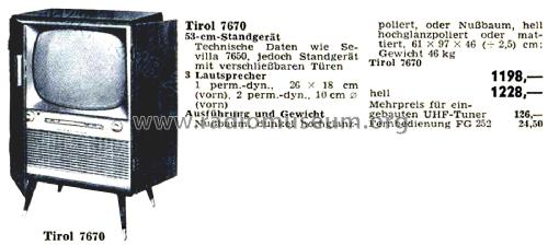 Tirol 7670; Blaupunkt Ideal, (ID = 2935889) Television