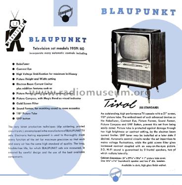 Tirol US 7673; Blaupunkt Ideal, (ID = 2684111) Television