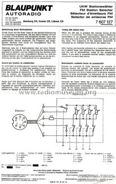 UKW Stationswähler 7.607.127; Blaupunkt Ideal, (ID = 2700561) Car Radio