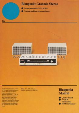 Väritelevisiot Musta-valkotelevisiot Stereolaitteet Matkaradiot Prospekt Finnland 1975; Blaupunkt Ideal, (ID = 2965334) Paper