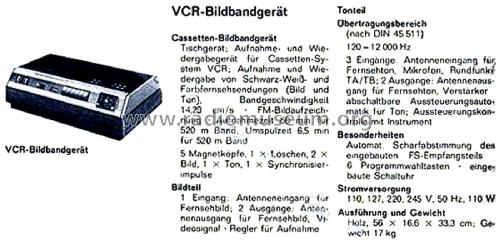 VCR-Bildbandgerät ; Blaupunkt Ideal, (ID = 2848609) Ton-Bild