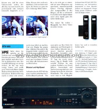 Video Cassette Recorder RTV-665; Blaupunkt Ideal, (ID = 2423654) R-Player