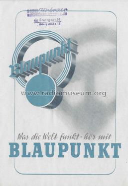 Was die Welt funkt - hör mit Blaupunkt , Prospekt ; Blaupunkt Ideal, (ID = 2811089) Paper