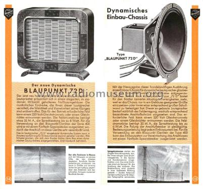 Was die Welt funkt hör mit Blaupunkt Prospekt 1931; Blaupunkt Ideal, (ID = 3087847) Paper