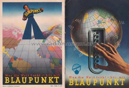 Was die Welt funkt - hör mit Blaupunkt Prospekt 1939/40; Blaupunkt Ideal, (ID = 3089337) Paper