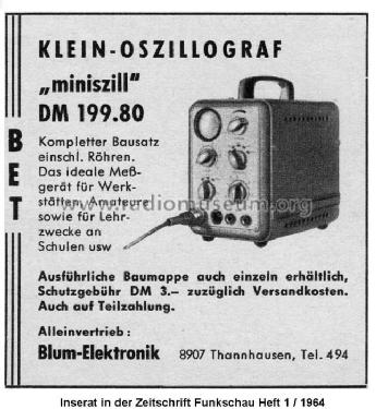 Kleinoszillograf Miniszill; Blum-Elektronik; (ID = 803990) Kit