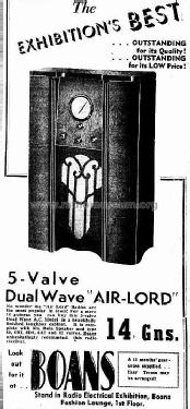 Air-lord 5 Dual Wave ; Airlord Brand, Boans (ID = 1831909) Radio
