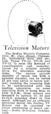 Television Motor TV-12; Bodine Electric Co.; (ID = 1412220) Radio part