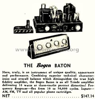 Baton Amplifier/Preamp/Remote ; Bogen -Presto, David (ID = 1792140) Ampl/Mixer