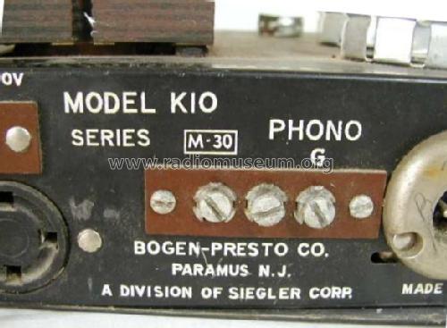 K10; Bogen -Presto, David (ID = 571723) Ampl/Mixer