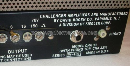 CHA33 Series W-101; Challenger Amplifier (ID = 1790100) Verst/Mix