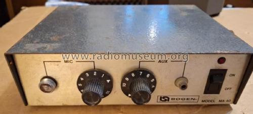 Mobile P.A. Amplifier MA-40; Bogen -Presto, David (ID = 3058729) Ampl/Mixer