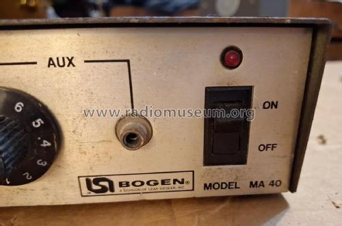 Mobile P.A. Amplifier MA-40; Bogen -Presto, David (ID = 3058731) Ampl/Mixer