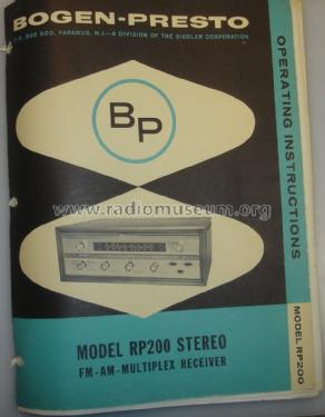 RP-200 Series C12; Bogen -Presto, David (ID = 1608307) Radio
