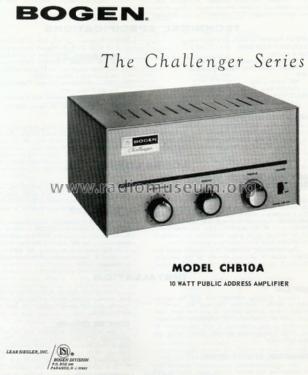 CHB-10A CHB-10A; Challenger Amplifier (ID = 1688731) Verst/Mix