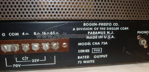 CHA 75A Series F-110; Challenger Amplifier (ID = 1908628) Ampl/Mixer