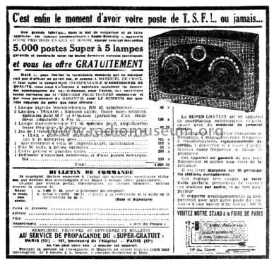 Super-Gratuit ; Bonnefont, A. (ID = 2672175) Radio