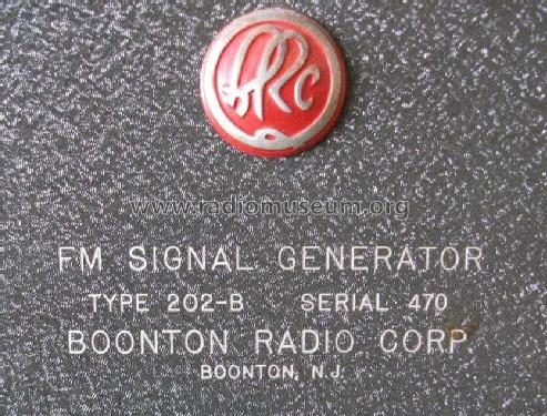AM-FM Signal Generator 202B; Boonton Radio Corp.; (ID = 1741926) Equipment