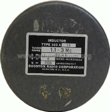 Q Standard - Inductor 103A; Boonton Radio Corp.; (ID = 1248677) Equipment