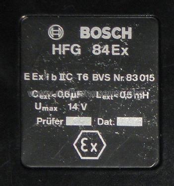 Handsprechfunkgerät HFG 84Ex; Bosch; Deutschland (ID = 2063554) Commercial TRX