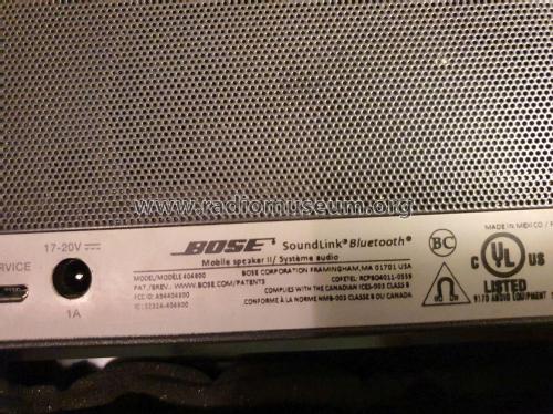 Soundlink Bluetooth Mobile Speaker II 404600; BOSE Corporation; (ID = 3044064) Bluetooth