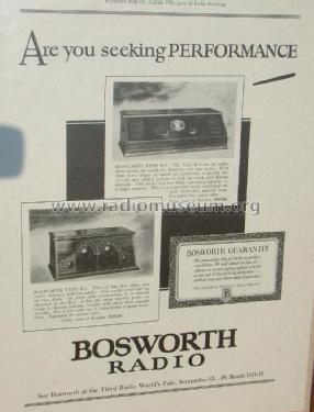 B2; Bosworth Electric (ID = 1341632) Radio