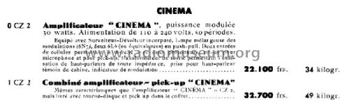 Amplificateur 'Cinéma' 0CZ2; Bouyer, Paul (ID = 2525154) Verst/Mix