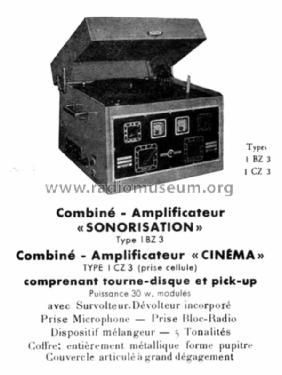 Combiné-Amplificateur 'Cinéma' 1CZ3; Bouyer, Paul (ID = 1450081) Ampl/Mixer