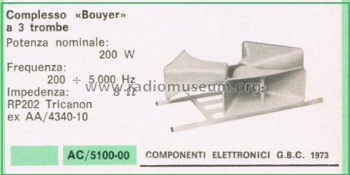 Complexe de Haut-Parleurs à 3 Klaxon RP202 Tricanon; Bouyer, Paul (ID = 3115878) Speaker-P