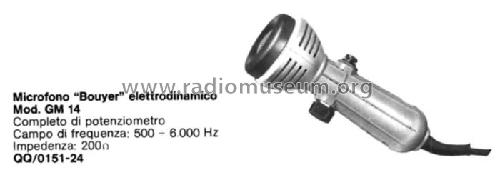 Microphone GM14; Bouyer, Paul (ID = 2666547) Mikrofon/TA